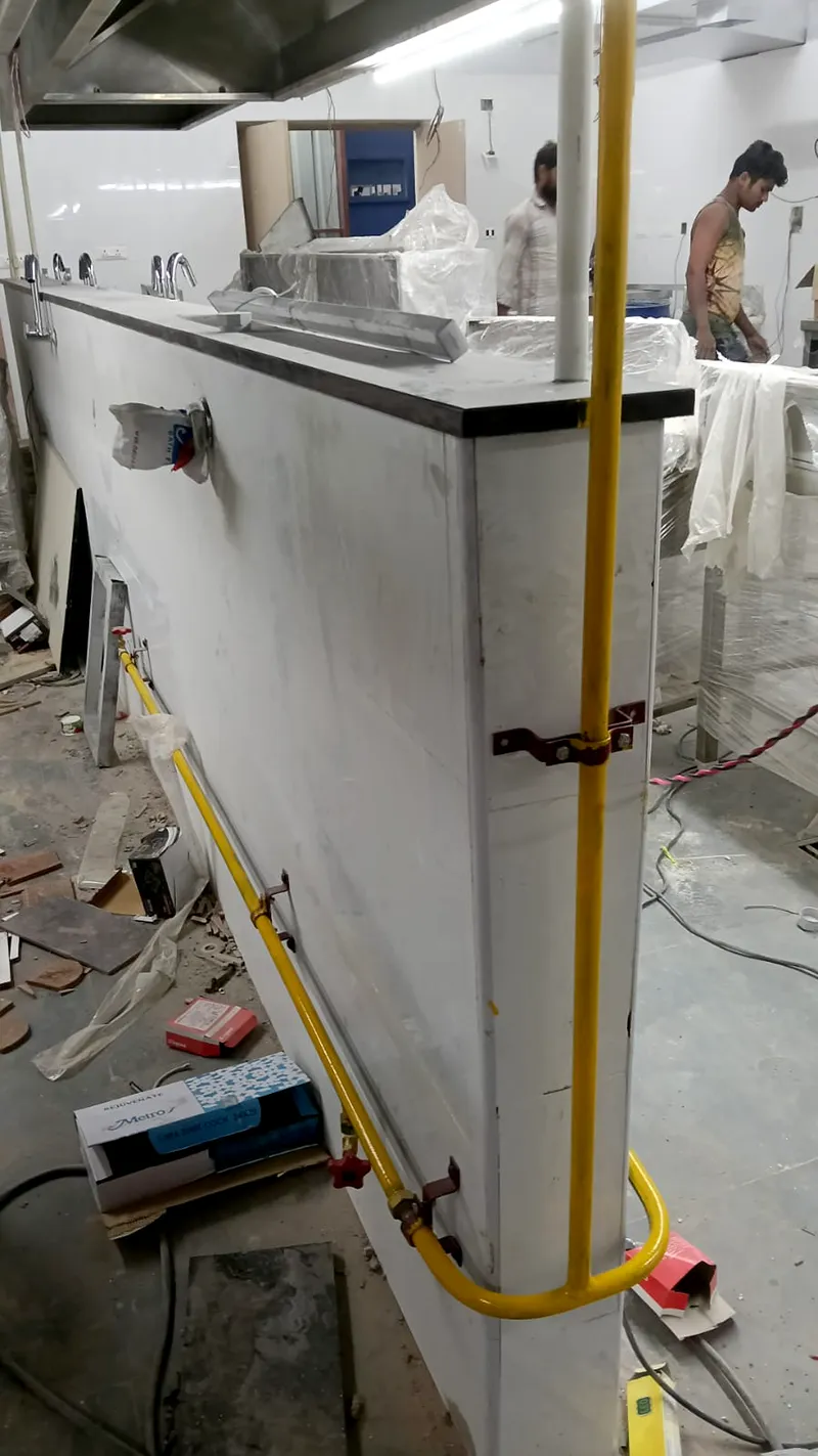 Commercial kitchen gas pipeline installation by Bisarre Solutions