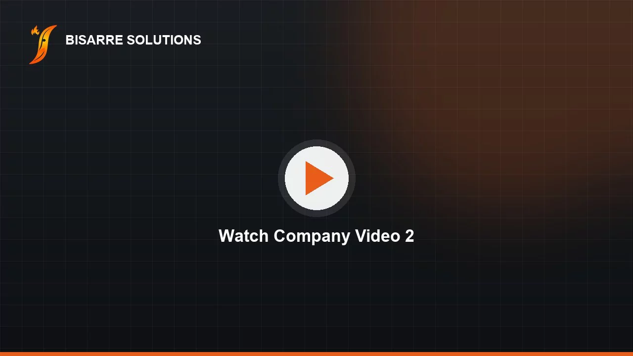 Bisarre Solutions company video 2 — thumbnail, click to play